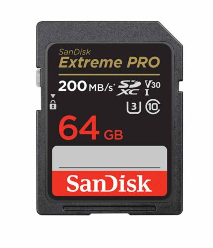 sd card 64 gb high speed 200 mbps for dslr and video cameras extreme sandisk