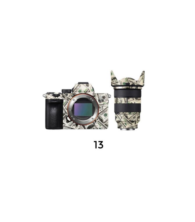 Camera skin for all models Design 13 Lens Plus Body Currency Dollar ...