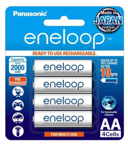 Panasonic Eneloop White AA rechargeable cell/ batteries 2000 mah pack of 4 pcs