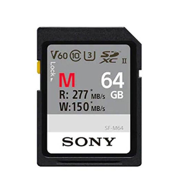 Sony 64 GB SDXC UHS II 277 mbps SD memory Card V 60 class 10