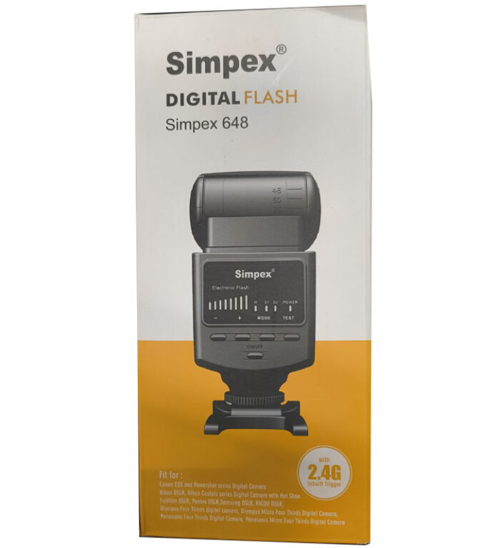 Simpex 648 Flash with Trigger for Camera Bouncer Free - Jaiswal Photo Goods