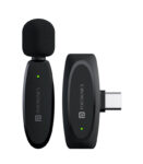 Portronics Dash 7 Ai Omnidirectional Type C Wireless Microphone, Ai Enabled Noise Cancellation, Plug & Play, Lapel Wireless Mic for Video Recording, Supports Type C Android, iPhone, Camera(Black)