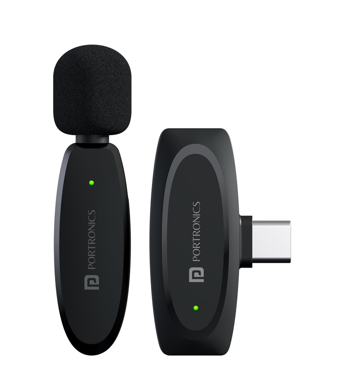 Portronics Dash 7 Ai Omnidirectional Type C Wireless Microphone