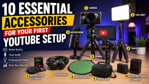 Beginner YouTube setup accessories Best YouTube gear for beginners YouTube creator starter kit 2026 Professional vlogging setup Best microphone for YouTubers LED lights for YouTube videos Mirrorless camera for YouTube content creation