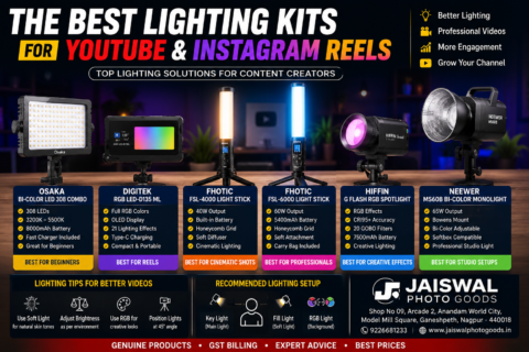 best lighting kit for YouTube, best light for Instagram Reels, LED video light for content creators, YouTube lighting setup, RGB light for videography, portable video light, vlogging light setup, best lighting for reels, content creator lighting kit, photography lights India