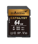 Exascend 64 GB Catalyst SD UHS-I Card, C10, U3, V30, up to 180MB/s, Compatible with Canon, Nikon, Panasonic and Other Cameras (64GB)