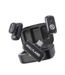 Hollyland Lark A1 Duo Wireless Lavalier Microphone, 48kHz/24-bit Audio, 3-Level Noise Cancellation, 200m Range, Clip-On Mic for iPhone 15/16, Android, YouTube, Podcast & Vlog